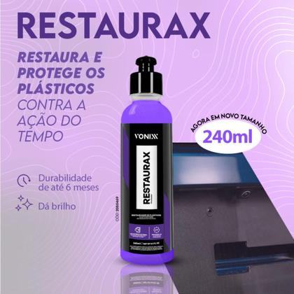 Imagem de Restaurador de plasticos brilho e proteção restaurax vonixx