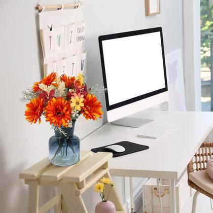 Imagem de Restos de flores artificiais com vaso Gerbera Daisy Orchid Wheat