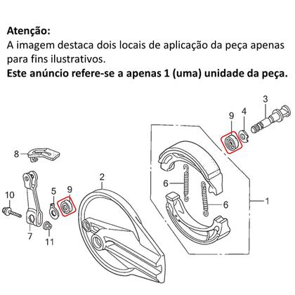 Imagem de Retentor Came Freio Twister, Tornado, Cb 300 Freio a Tambor