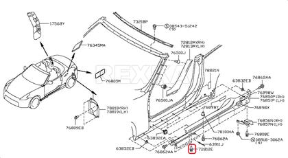 Imagem de Retentor de clipe Rexka Fender Liner Cowl Grille Nissan Infiniti