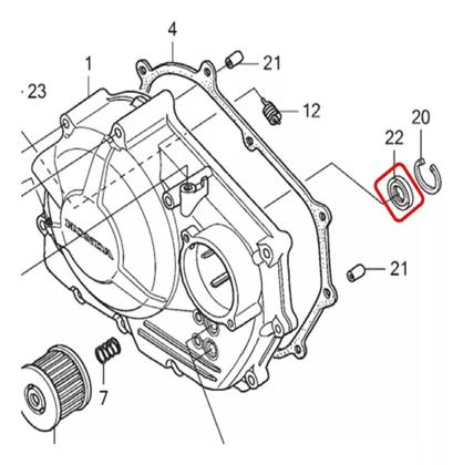 Imagem de Retentor Oleo Virabrequim CBX250,XLX350,NX400 14x22x5