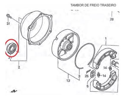 Imagem de Retentor Tambor Freio Quadriciclo Honda FourTrax 420 - 2014 Acima (REF: 91253HM7003)