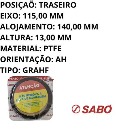 Imagem de Retentor Traseiro (volante) Motor Mb Axor Accelo Atego Sabó