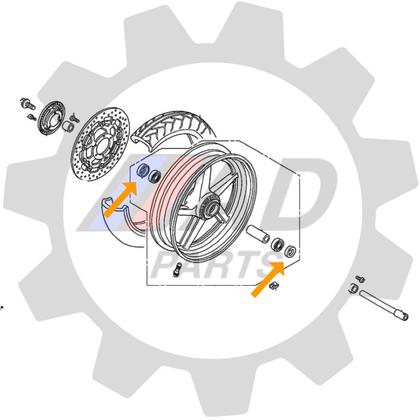 Imagem de Retentores Roda Dianteira HONDA CBR600 de 1995 até 1998