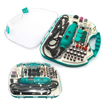 Imagem de Retífica Multiuso Profissional Kit Completo Acessórios Portátil para Madeira, Metal e Vidro