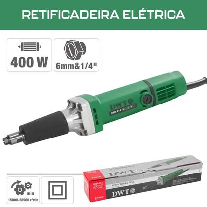 Imagem de Retificadeira Reta 400W 1/4 Pol. 6Mm Profissional Dwt - 220V