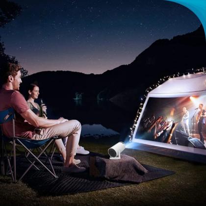 Imagem de Retroprojetor 4k Portátil Led Hdmi Usb Multimídia Espelhamento Tv Diversão