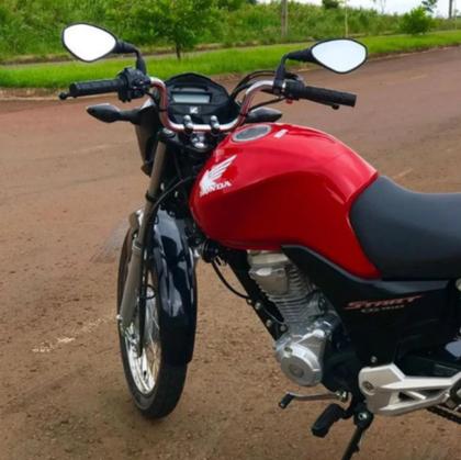 Imagem de Retrovisor BMW F800 Haste Curta Rebaixada Lente 90  Convexa Azul Honda - GVS Sport