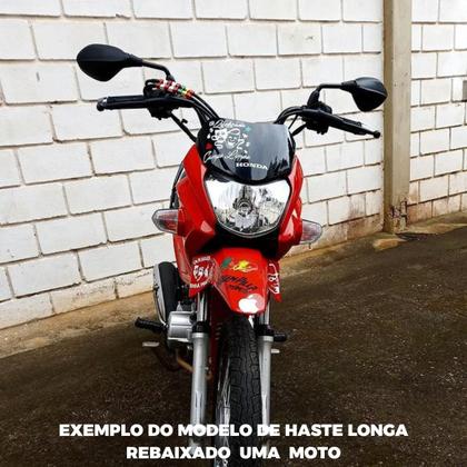 Imagem de Retrovisor BMW F800 Haste Longa Rebaixada 90 Convexa Azul Yamaha