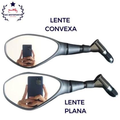 Imagem de Retrovisor BMW F800 Haste Longa Rebaixada 90 Convexa Azul Yamaha