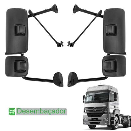 Imagem de Retrovisor com Auxiliar p MB Axor Atego c Desembaçador LD LE