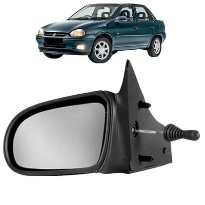 Imagem de Retrovisor Corsa com Controle Sedan Classic Wagon Pick-Up Hatch 93 94 95 96 97 98 99 2000 2001 2002 Lado Esquerdo