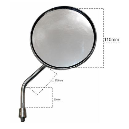 Imagem de Retrovisor Cromado Estilo Intruder - Compatível com Motos Custom SLYCK-91217