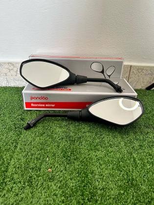 Imagem de Retrovisor de moto Fixo Estilo BMW com Rosca Padrão Yamaha  Par