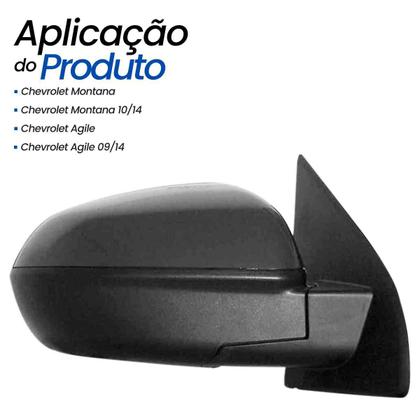 Imagem de Retrovisor Direito Montana Agile 2010 2011 2012 2013 2014 Controle Manual