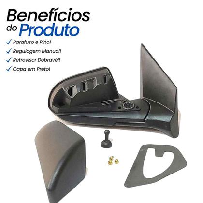 Imagem de Retrovisor Direito Onix Prisma Manual 2012 2013 2014 2015 2016 2017