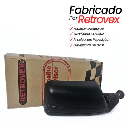 Imagem de Retrovisor Direito (passageiro) Fiat Uno Ep Sx Young Smart 92 93 94 95 96 97 98 99 2000 Com Controle e Acabamentos 2 portas