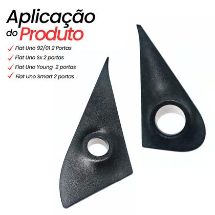 Imagem de Retrovisor Direito (passageiro) Fiat Uno Ep Sx Young Smart 92 93 94 95 96 97 98 99 2000 Com Controle e Acabamentos 2 portas