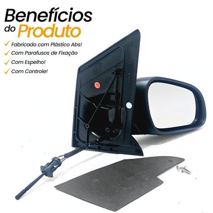 Imagem de Retrovisor Direito (passageiro) Volkswagen Fox 2003 2004 2005 2006 2007 2008 2009 2010 Com Controle Manual