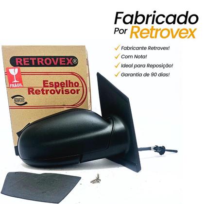 Imagem de Retrovisor Direito (passageiro) Volkswagen Fox 2003 2004 2005 2006 2007 2008 2009 2010 Com Controle Manual