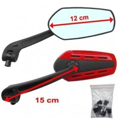 Imagem de Retrovisor Esportivo Moto Universal Adaptável Lente Convexa Allen (Par)