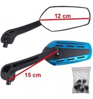 Imagem de Retrovisor Esportivo Moto Universal Adaptável Lente Convexa Allen (Par)