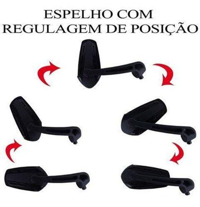 Retrovisor Esportivo Moto Universal Adaptável Lente Convexa Allen (Par) Imagem de Retrovisor Esportivo Moto Universal Adaptável Lente Convexa Allen (Par)