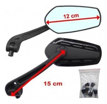 Retrovisor Esportivo Moto Universal Adaptável Lente Convexa Allen (Par) Imagem de Retrovisor Esportivo Moto Universal Adaptável Lente Convexa Allen (Par)