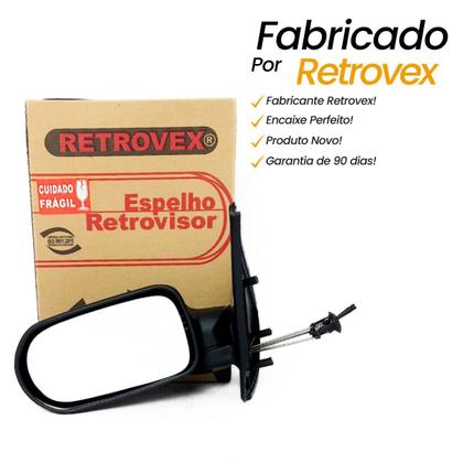 Imagem de Retrovisor Esquerdo Lado Motorista Fiat Palio Fire Weekend Siena 2001 2002 2003 4 Portas Com Controle