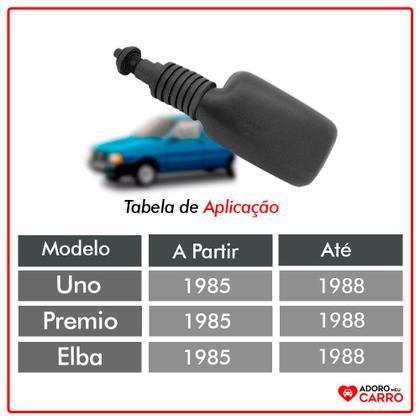 Imagem de Retrovisor Externo com Controle Uno Elba 86/88 Mille 91/95 Premio 85/88 Le