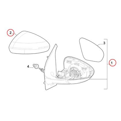 Imagem de Retrovisor Externo Direito Fiat Nova Strada 2020 2024