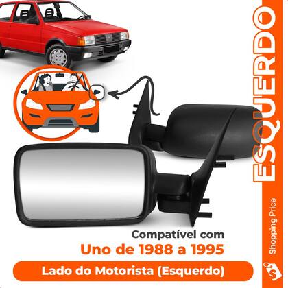 Imagem de Retrovisor Externo Espelho Lateral Uno Quadrado 1988 a 1995 Fixo Retrovex