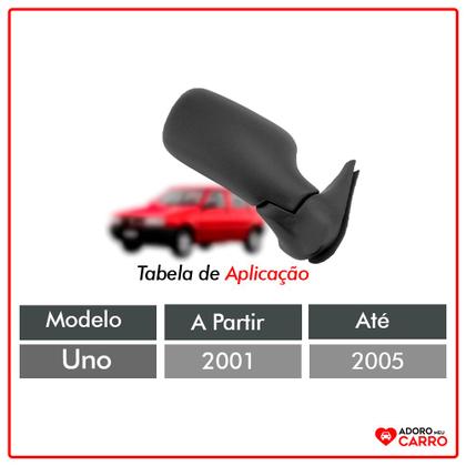 Imagem de Retrovisor Externo sem Controle Uno Fire 01/04 4p Ld