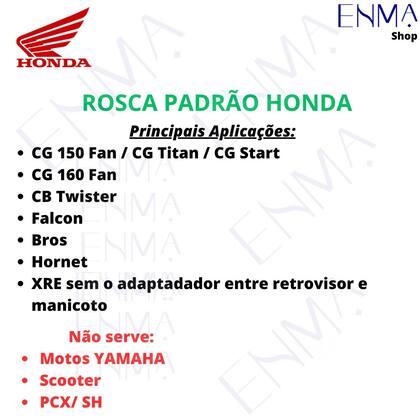 Imagem de Retrovisor Gvs Bmw F800 Rosca Honda Cg Titan Lente Convexa - GVS Sport