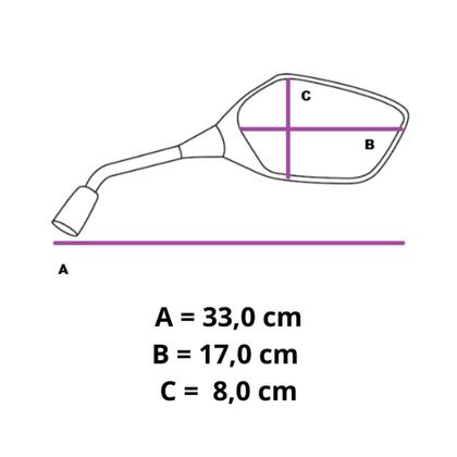 Imagem de Retrovisor Kawasaki Z400 Rosca Honda CX3