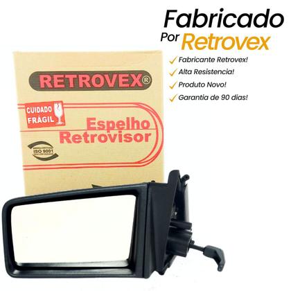 Imagem de Retrovisor Lateral Esquerdo Motorista Chevrolet Monza 85 86 87 88 89 90 com Controle Interno Manual