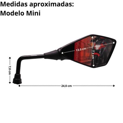 Retrovisor Mini Z400 Haste Longa Rebaixado Fixo Rosca Honda - AWA Imagem de Retrovisor Mini Z400 Haste Longa Rebaixado Fixo Rosca Honda
