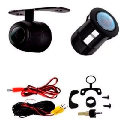 Imagem de Retrovisor Monitor Tela 4.3 Câmera Ré Colorido Estacionamento + Sensoe 18mm Branco