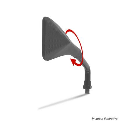 Imagem de Retrovisor Moto Esportivo semelhante Rizoma Tomok Rosca Universal Honda Preto Em Aço  Par - AWA