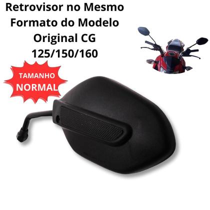 Retrovisor Moto Titan 125 150 Par Padrão Honda 160 Tamanho Normal - AWA Imagem de Retrovisor Moto Titan 125 150 Par Padrão Honda 160 Tamanho Normal