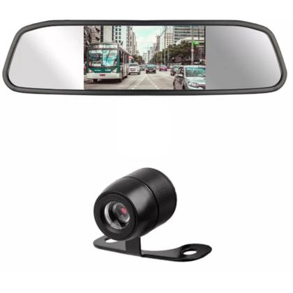 Imagem de Retrovisor Visor Espelho Tela Lcd Veicular e Câmera De Ré