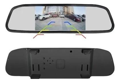 Imagem de Retrovisor Visor Espelho Tela Lcd Veicular e Câmera De Ré