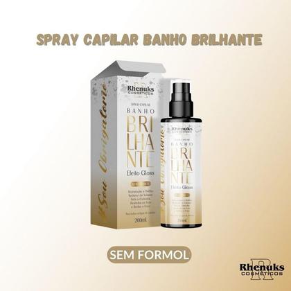 Imagem de Revenda 12 Spray Capilar Banho Brilhante Efeito Gloss Reduz o Frizz 200ml