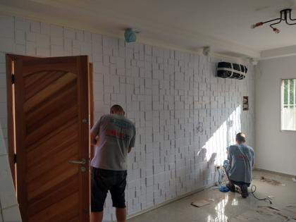 Imagem de Revestimento 3d de parede modelo geometrico placa 50cmx50cm