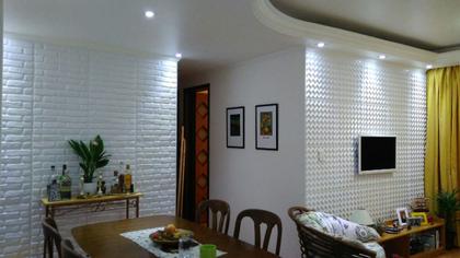 Imagem de Revestimento 3d tijolinho rustico placa de parede 50cmx50cm