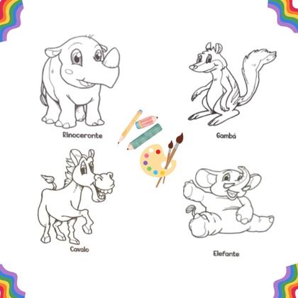 Imagem de Revistinhas Colorir Com 28 Desenhos Para Pintar Kit Com 10 Revistas