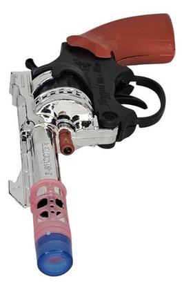 Imagem de Revólver Espoleta Arma Premium Pistola Cromada 4 Cartelas