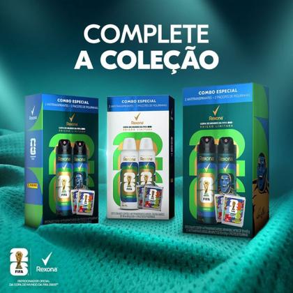 Imagem de Rexona Desodorante Masculino Antitranspirante Xtracool + Impacto Men Rexona 2x150ml Figurinhas Copa do Mundo da FIFA de 2026