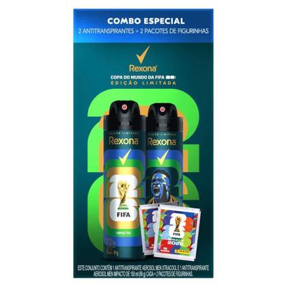 Imagem de Rexona Desodorante Masculino Antitranspirante Xtracool + Impacto Men Rexona 2x150ml Figurinhas Copa do Mundo da FIFA de 2026
