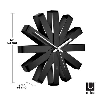 Imagem de Ribbon - Relógio de Parede Moderno Minimalista Aço Umbra